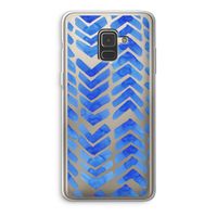 Blauwe pijlen: Samsung Galaxy A8 (2018) Transparant Hoesje Blauwe pijlen: Samsung Galaxy A8 (2018) Transparant Hoesje