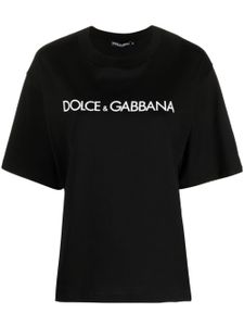 Dolce & Gabbana t-shirt en coton à logo imprimé - Noir