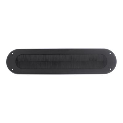 Intersteel Tochtwering ovaal 340x80mm - mat zwart