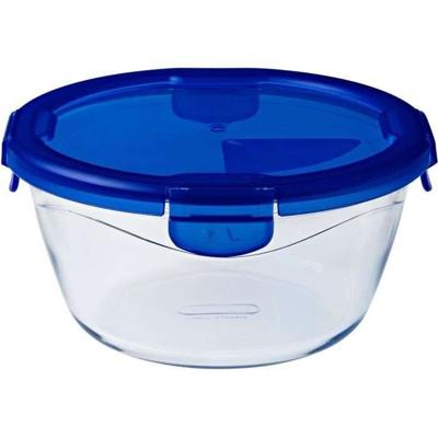PYREX COOK & GO Ronde opbergschaal 1,6l 20cm + blauw deksel