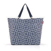 Reisenthel Shopper XL Blauw, Wit Draagtas - thumbnail