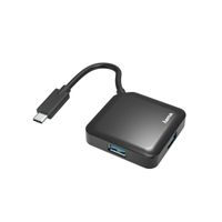 Hama 00200112 interface hub USB 3.2 Gen 1 (3.1 Gen 1) Type-C 5000 Mbit/s Zwart - thumbnail