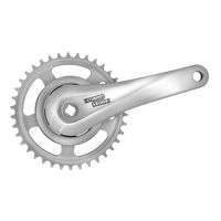 SturmeyArcher Crankset 38T cranklengte 170mm. zilver aluminium spieloos. 92mm cover. -8mm diepte