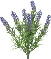 Decoris kunsttak 34cm paars, groen