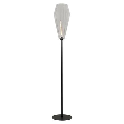 Masterlight Zwarte vloerlampDiamond 190cm met helder glas - 1130-05-00-27