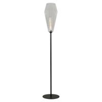 Masterlight Zwarte vloerlampDiamond 190cm met helder glas - 1130-05-00-27