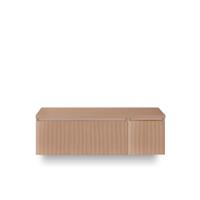 Frozen 3d Badmeubelset 140 cm - Greeplijst in kleur - Wastafel Onderkast - met Bovenblad Peach