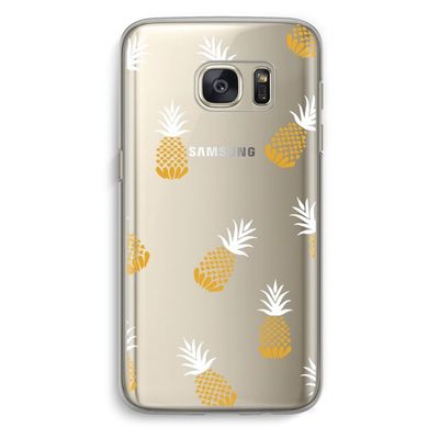 Ananasjes: Samsung Galaxy S7 Transparant Hoesje