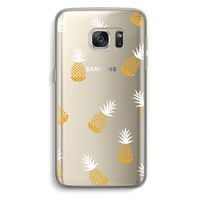 Ananasjes: Samsung Galaxy S7 Transparant Hoesje
