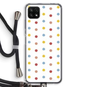 Bollen: Samsung Galaxy A22 5G Transparant Hoesje met koord