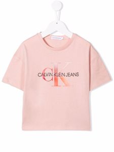 Calvin Klein Kids t-shirt à logo imprimé - Rose