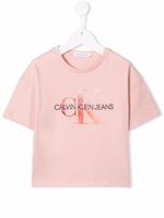 Calvin Klein Kids t-shirt à logo imprimé - Rose