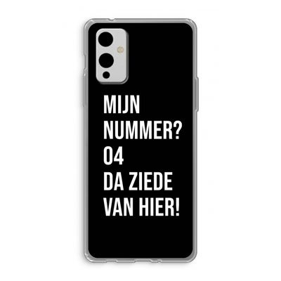 Da ziede van hier - Zwart: OnePlus 9 Transparant Hoesje