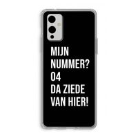 Da ziede van hier - Zwart: OnePlus 9 Transparant Hoesje