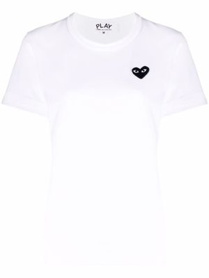Comme Des Garçons Play t-shirt à motif brodé - Blanc