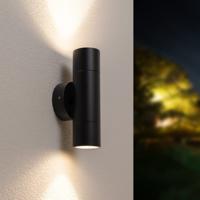 Dax LED Wandlamp - Dimbaar - 8 Watt 690 Lumen - 4000K neutraal wit - IP64 Waterdicht voor Binnen en buiten - GU10 Vervangbare lichtbron - Up & Down Light - Zwart