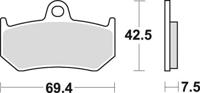 TRW remblokken "mcb 797" brake pad mcb 797 sh sintered metal