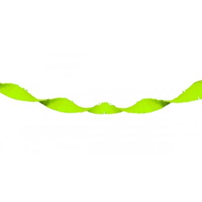 Crepe papier feestslinger - neon groen - 18 meter - Verjaardag of thema versiering