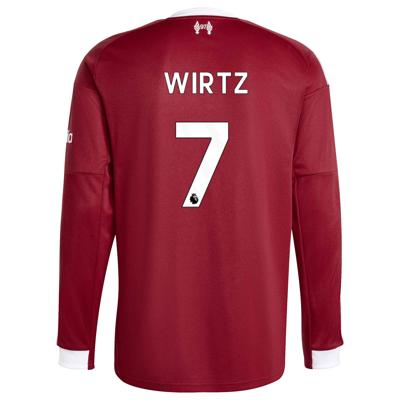 adidas Liverpool Wirtz 7 Thuisshirt Lange Mouwen 2025-2026