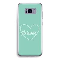 Forever heart pastel: Samsung Galaxy S8 Transparant Hoesje - thumbnail