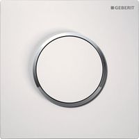 Geberit HyTouch urinoir stuursysteem pneumatisch met bedieningsplaat Sigma 10 Plaat en toets glans wit Designring glansverchroomd 116.015.KJ.1 - thumbnail