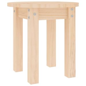 The Living Store Salontafel - Hout - 35 x 35 cm - Rustieke uitstraling