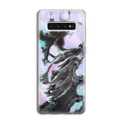 Pastel zwart: Samsung Galaxy S10 4G Transparant Hoesje