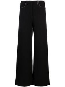 Maje wide-leg tweed trousers - Noir