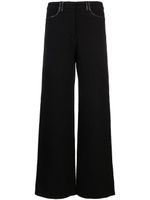 Maje wide-leg tweed trousers - Noir - thumbnail