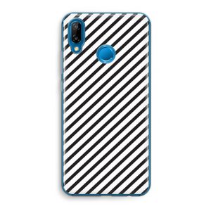Strepen zwart-wit: Huawei P20 Lite Transparant Hoesje