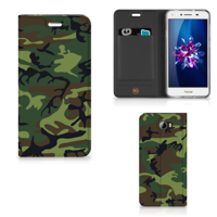 Huawei Y5 2 | Y6 Compact | Hoesje met Magneet | Army Dark