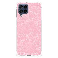 Samsung Galaxy M53 Case White Flowers - thumbnail