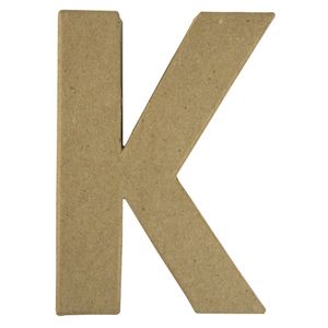 Letter K van papier mache voor decoratie
