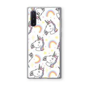 Rainbow Unicorn: Samsung Galaxy Note 10 Transparant Hoesje