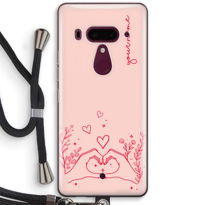 Love is in the air: HTC U12+ Transparant Hoesje met koord