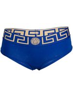 Versace culotte à bande Greca - Bleu - thumbnail