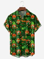 St. Patrick's Day Chest Pocket Short Sleeve Casual Shirt - thumbnail