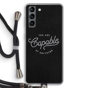 Capable: Samsung Galaxy S21 Transparant Hoesje met koord