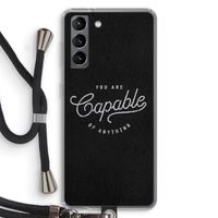 Capable: Samsung Galaxy S21 Transparant Hoesje met koord