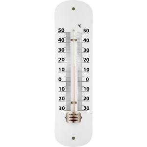 Thermometer wit voor binnen en buiten - Weermeters en buitenthermometers - 5 x 19 cm