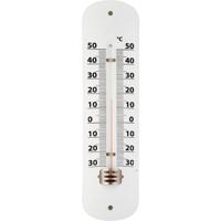 Thermometer wit voor binnen en buiten - Weermeters en buitenthermometers - 5 x 19 cm - thumbnail