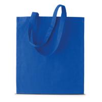 Shopper schoudertasje - blauw - katoen - 38x42 cm - met hengels - 11 liter