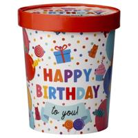 Snoepbeker Ø12x14cm - Happy birthday Snoepbeker Ø12x14cm - Happy birthday