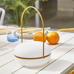 Kave Home Tafellamp 'Tea' kleur Mosterdgeel