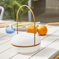 Kave Home Tafellamp 'Tea' kleur Mosterdgeel