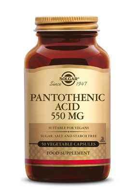 Solgar Pantothenic Acid (Pantotheenzuur) 550 mg Capsules