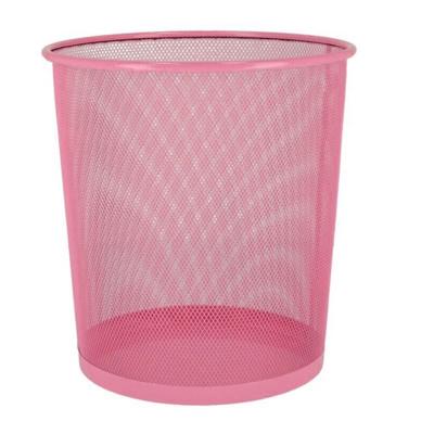 Gerimport Kantoor prullenbak/papiermand - 12 liter - roze - Papier afvalbakken