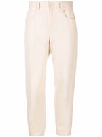 Stella McCartney pantalon droit en cuir artificiel - Tons neutres