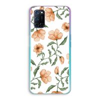 Peachy flowers: Oppo A92 Transparant Hoesje