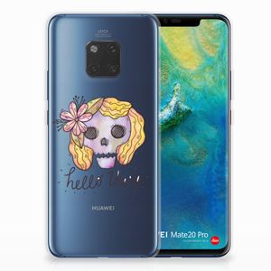 Silicone Back Case Huawei Mate 20 Pro Boho Skull